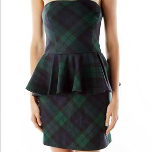NWT Rugby Ralph Lauren Blackwatch tartan peplum dress size 8